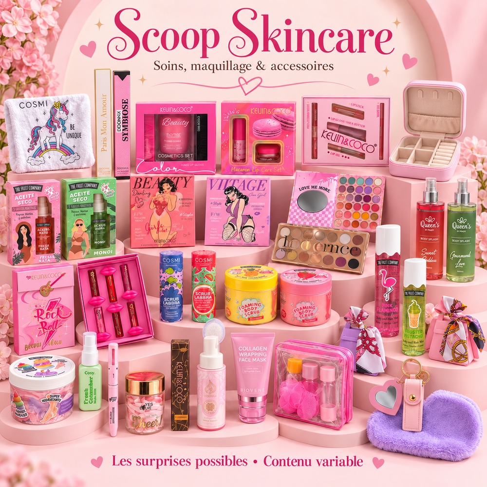 Box Surprise Skincare / Makeup Personnalisée – 6 Produits Maquillage / Soins – Scoop Cadeau
