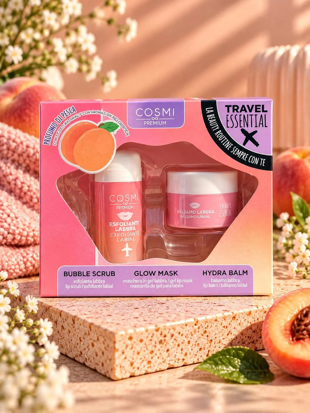 Coffret soins des lèvres Travel Essential Cosmi Premium