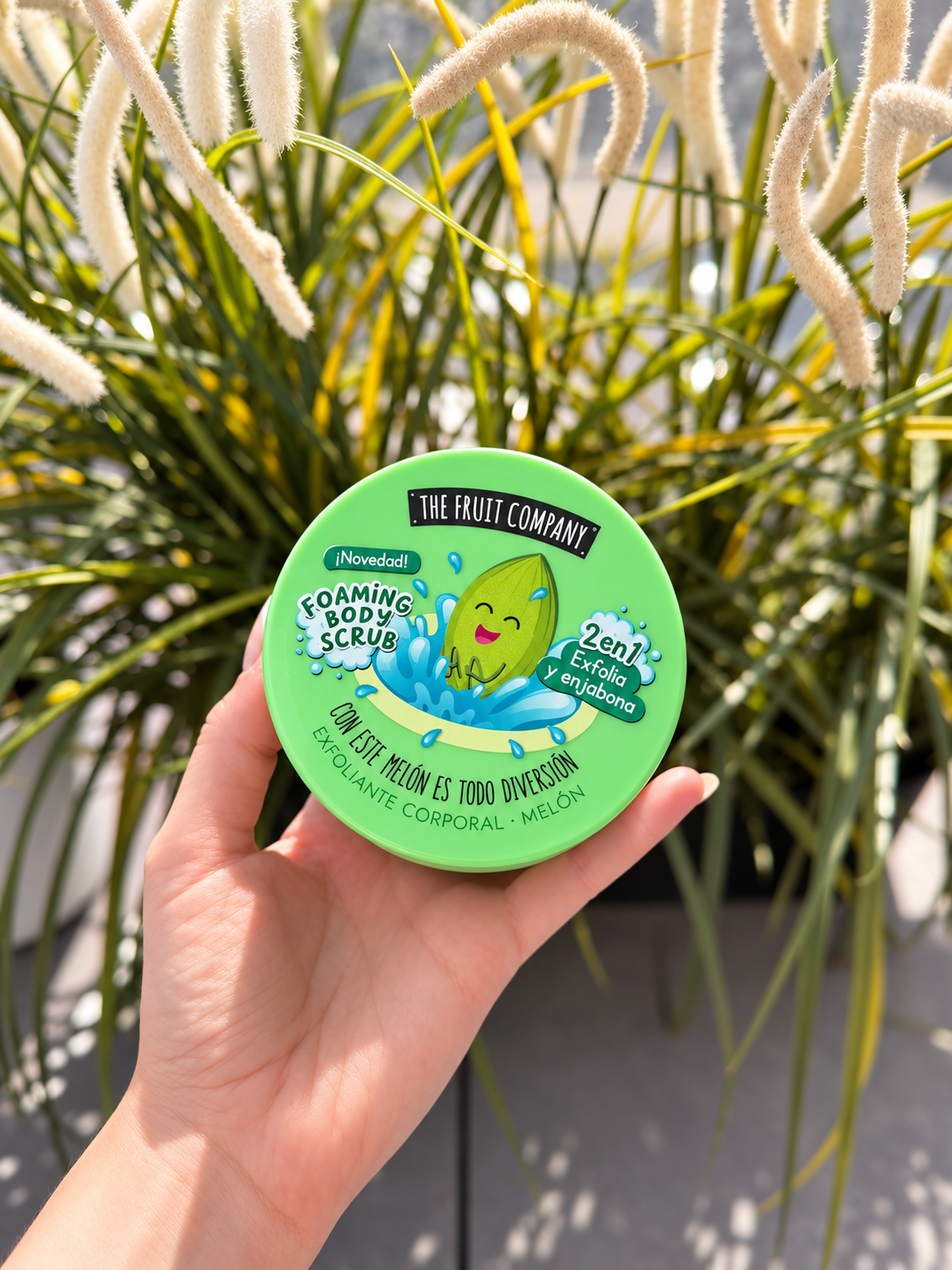 Gommage corps moussant Melon – vue du couvercle