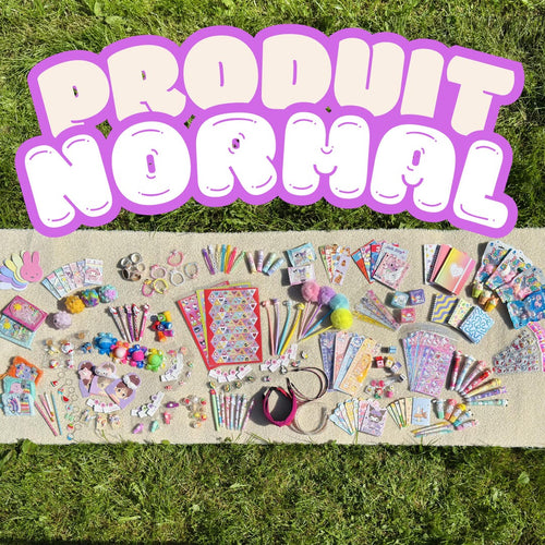 Contenu type d'un scoop papeterie kawaii Scoop by Coralie : stylos, stickers, carnets, marque-pages et accessoires