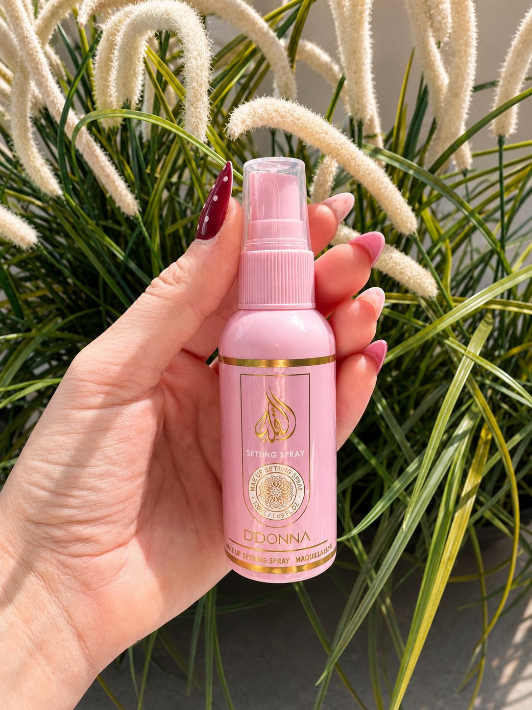 Spray fixateur de maquillage rose – D’Donna